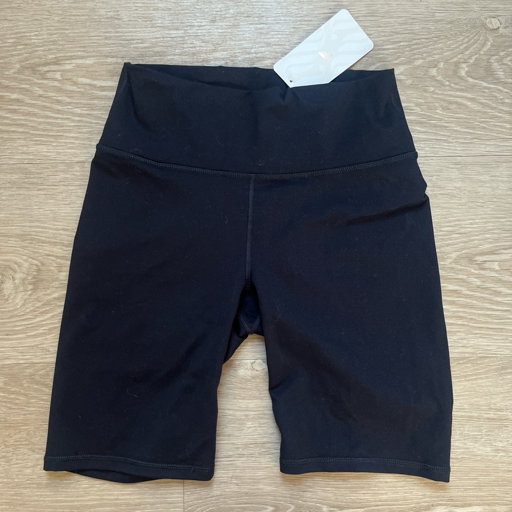 Black High-Waisted Biker Shorts